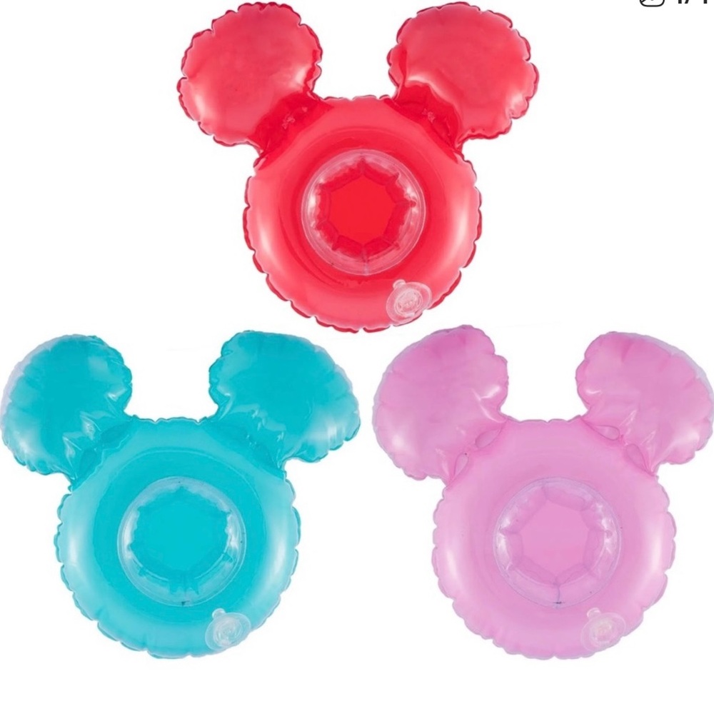 Disney Mickey Mouse Inflatable Beverage Boats - Red and Blue